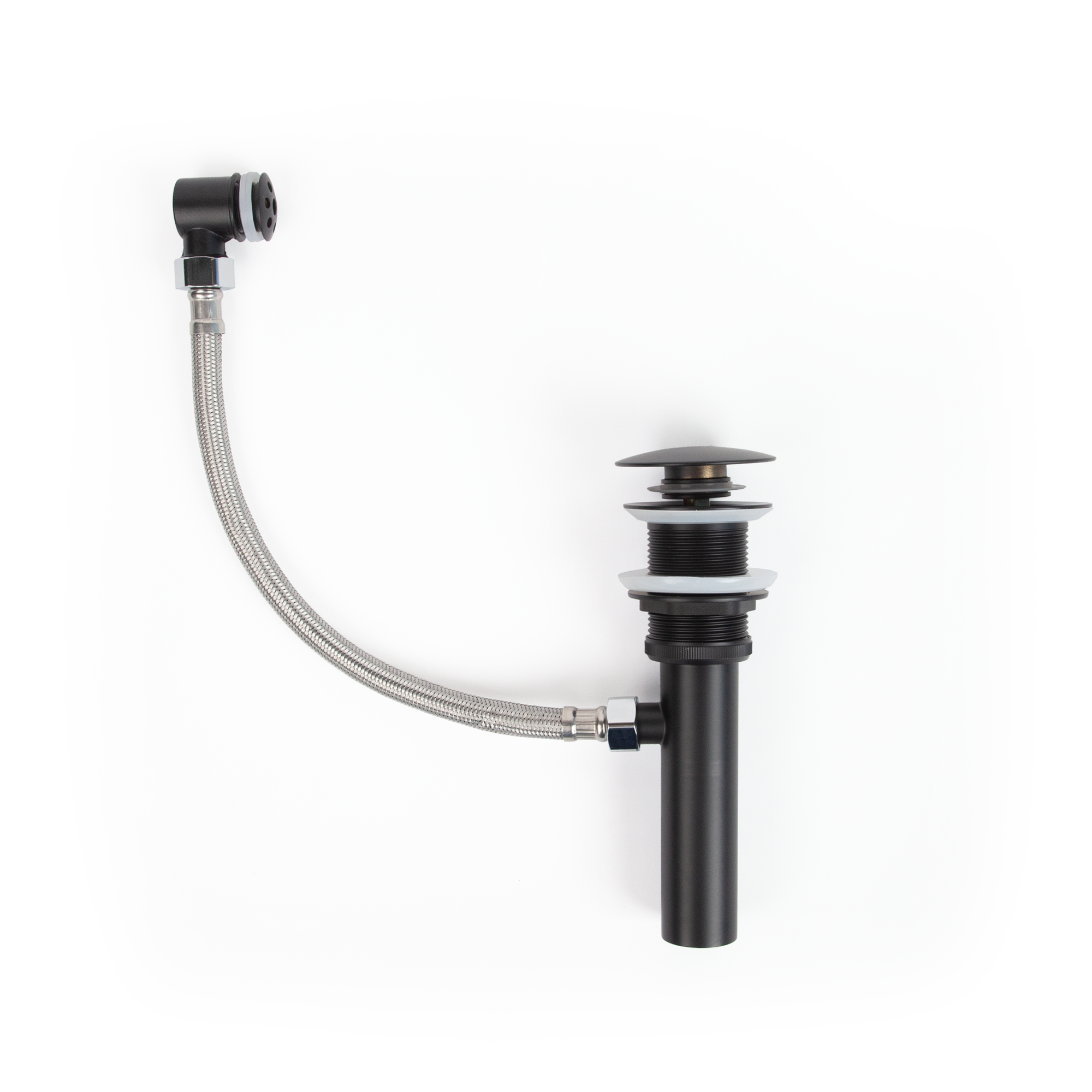 Overflow Push Style Pop-Up Drain