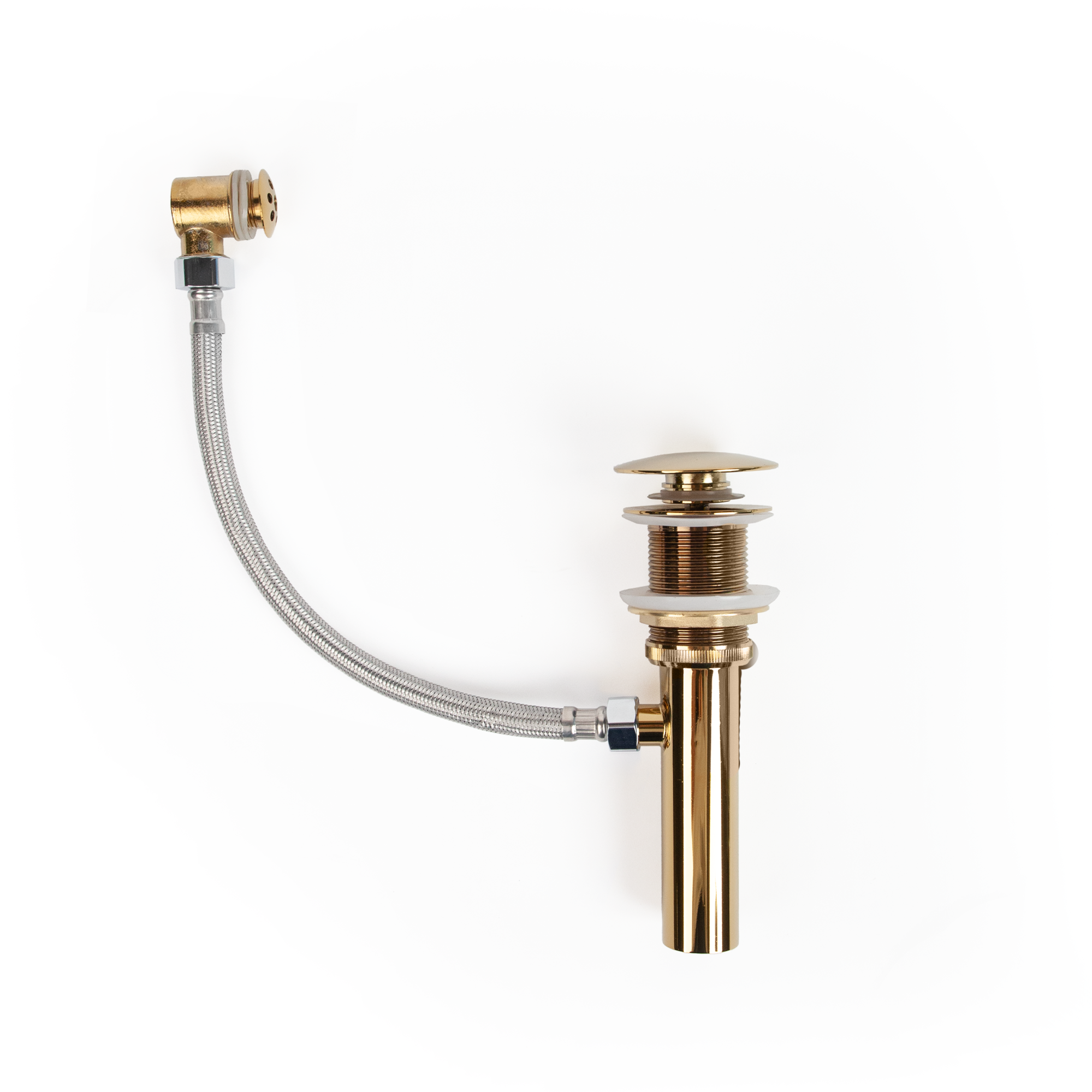 Overflow Push Style Pop-Up Drain
