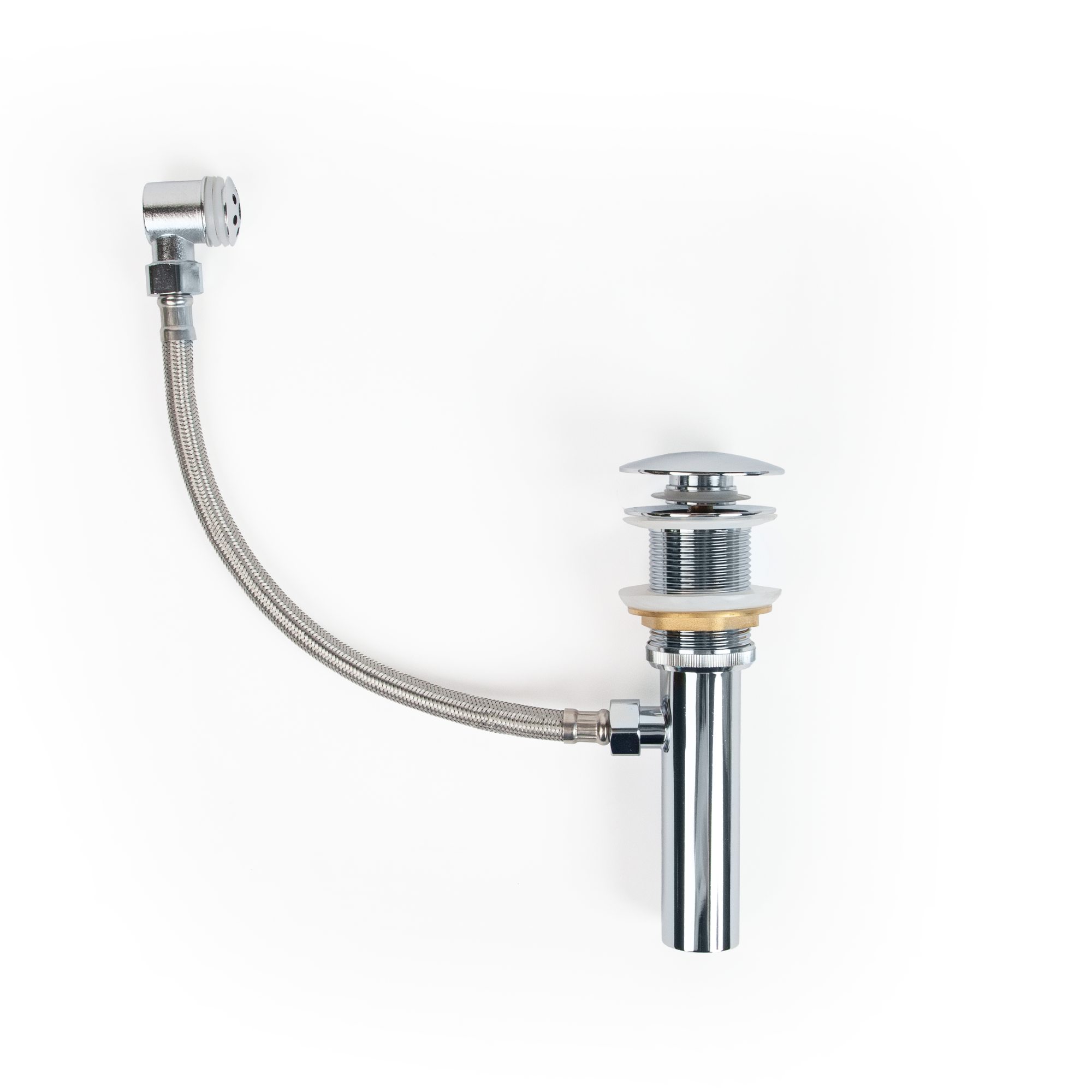 Overflow Push Style Pop-Up Drain