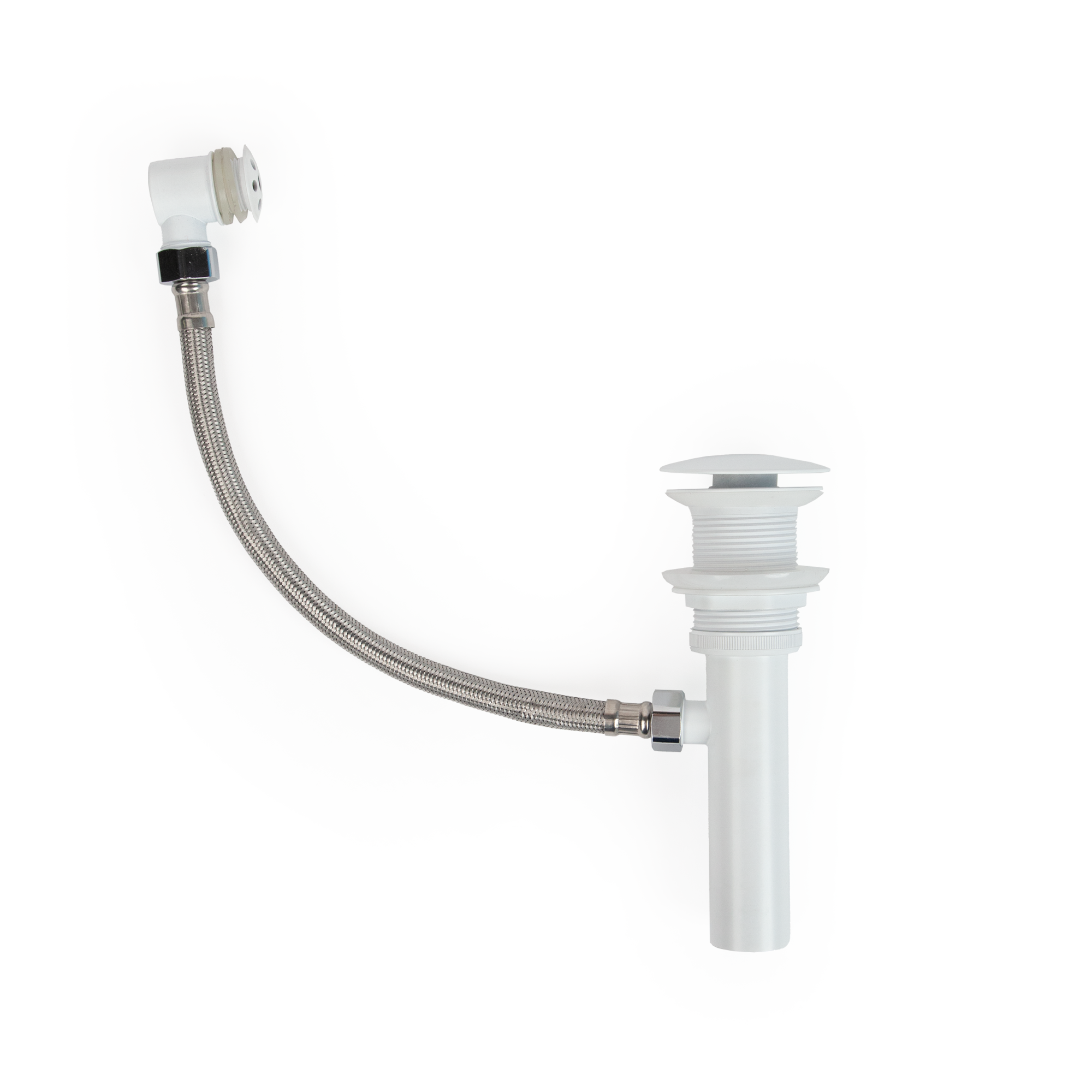 Overflow Push Style Pop-Up Drain