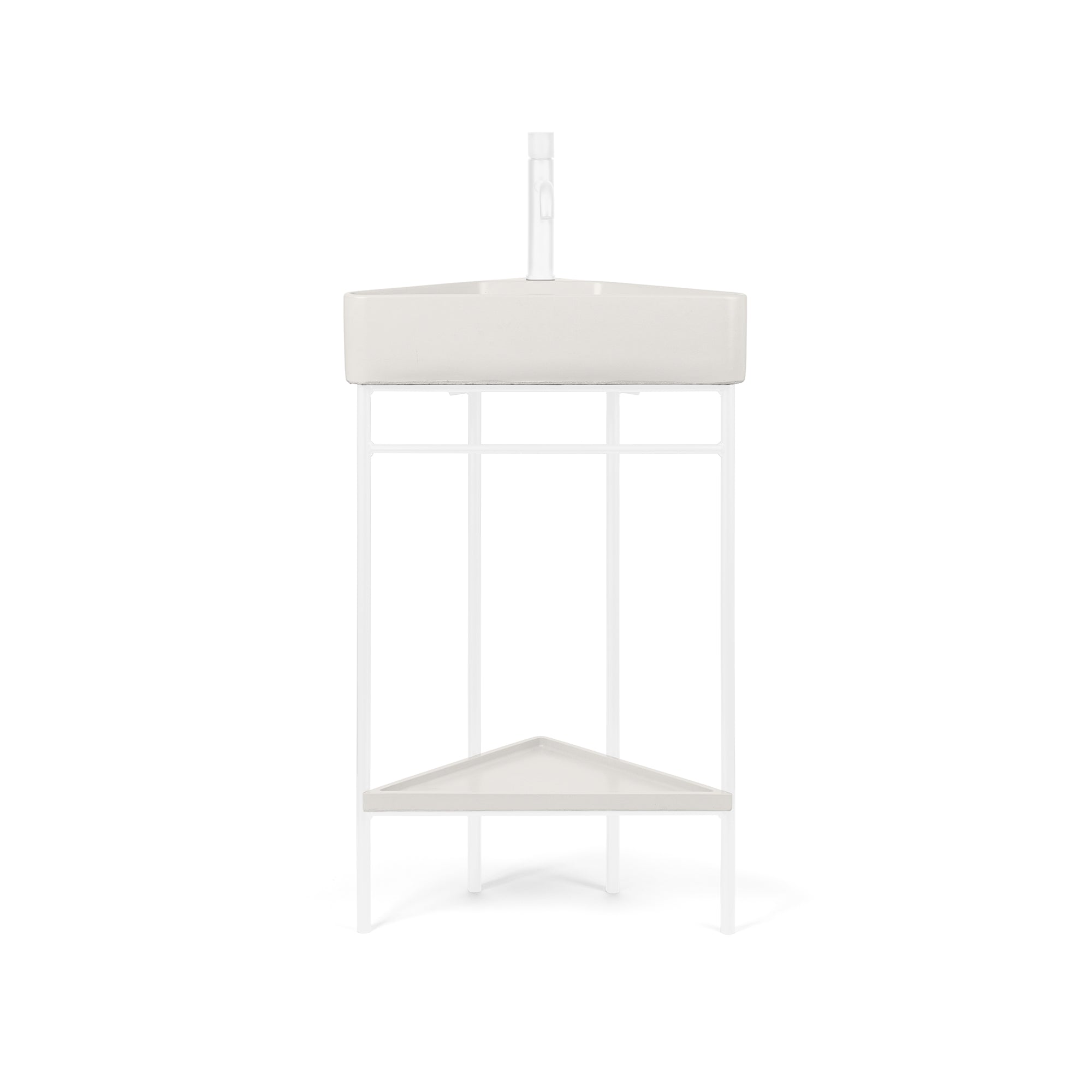 Tampa Corner Sink Freestanding Vanity Console for Triangular Concrete ...