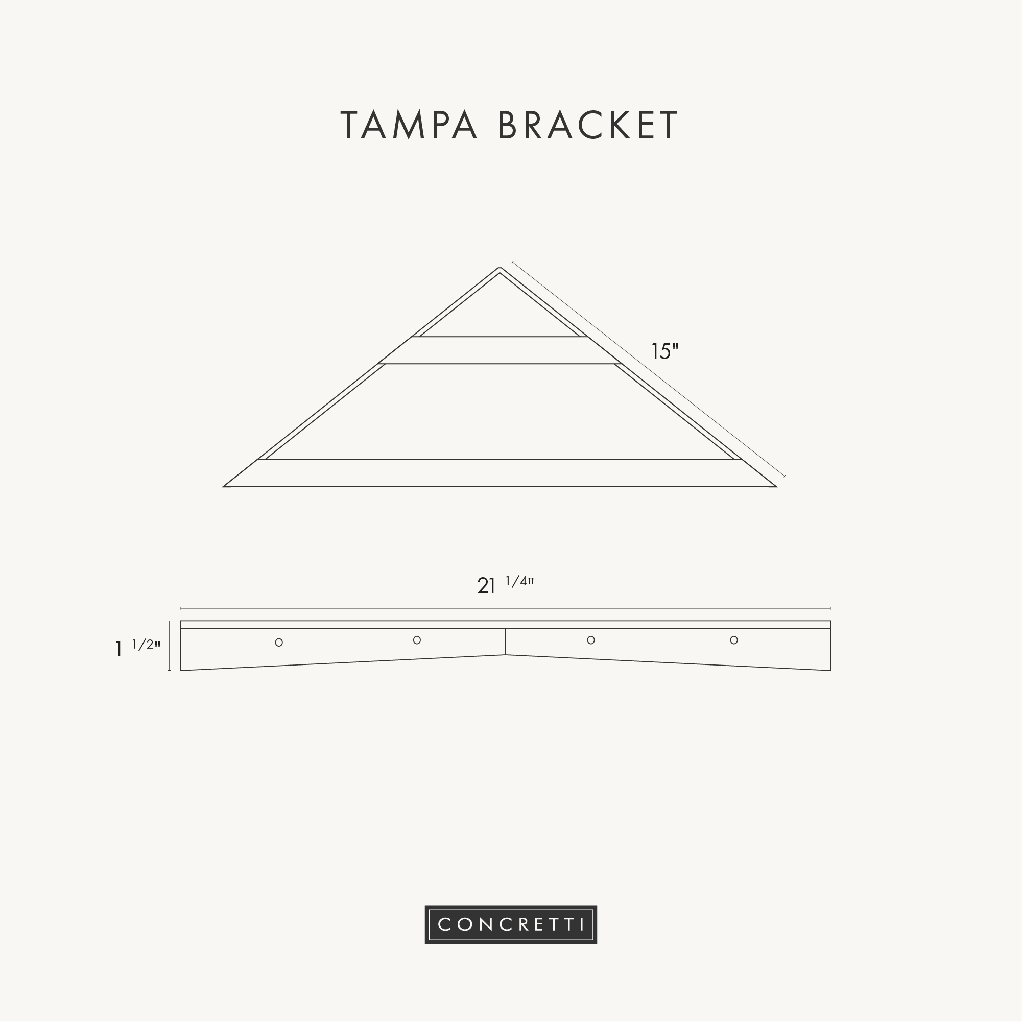 Tampa Wall Mounting Bracket Concretti Designs