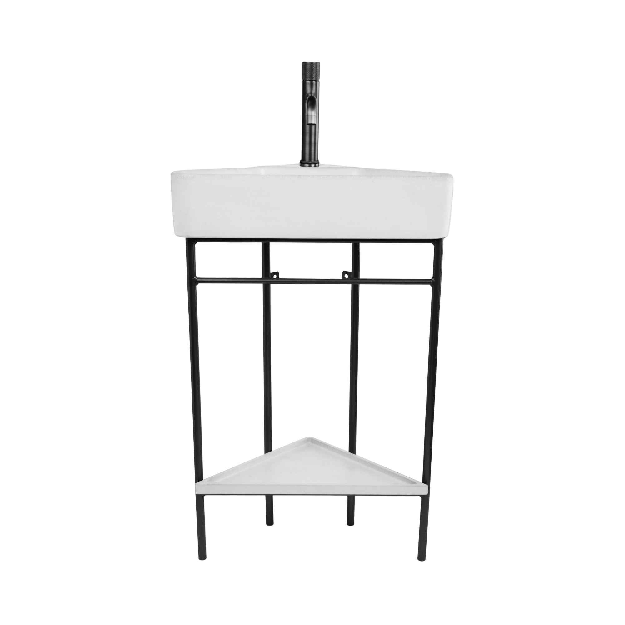 Tampa Corner Sink Freestanding Vanity Console for Triangular Concrete ...